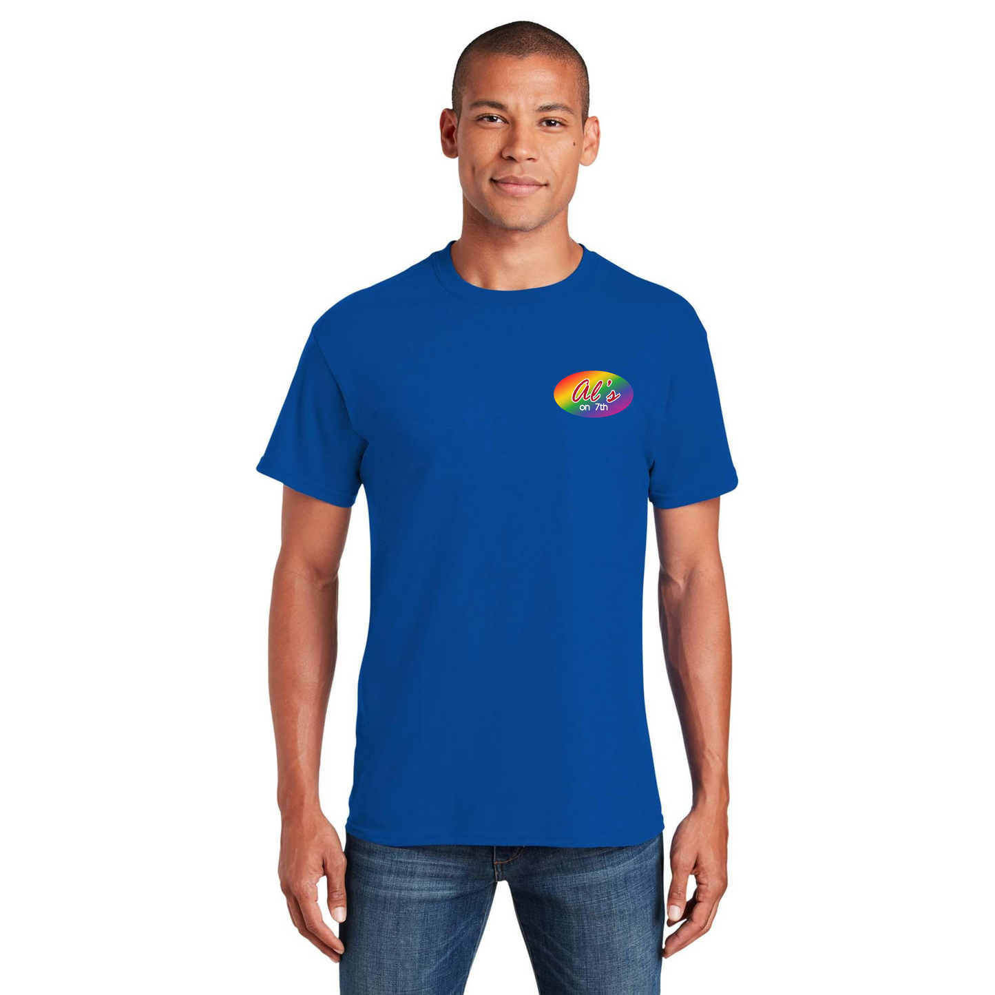 BHAM flag shirt - Back Design w/Al's logo on front