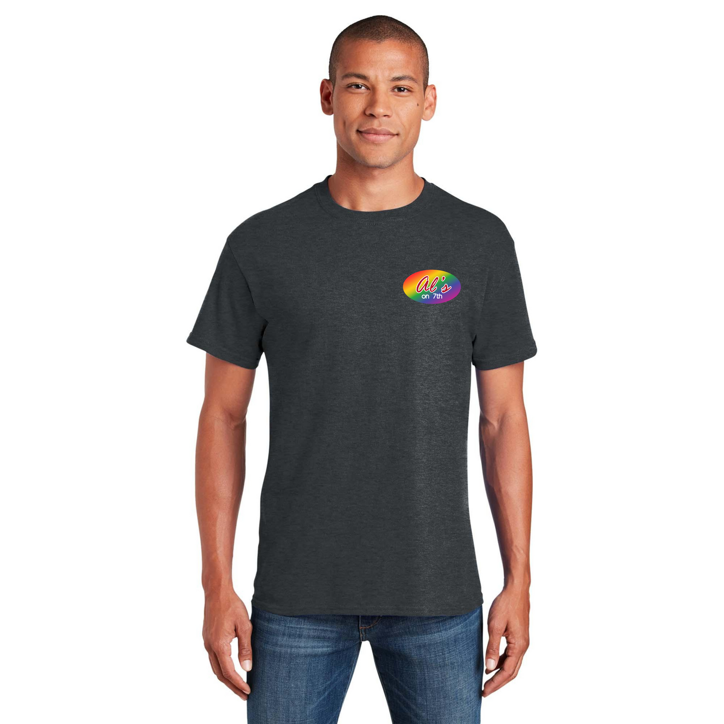 BHAM flag shirt - Back Design w/Al's logo on front
