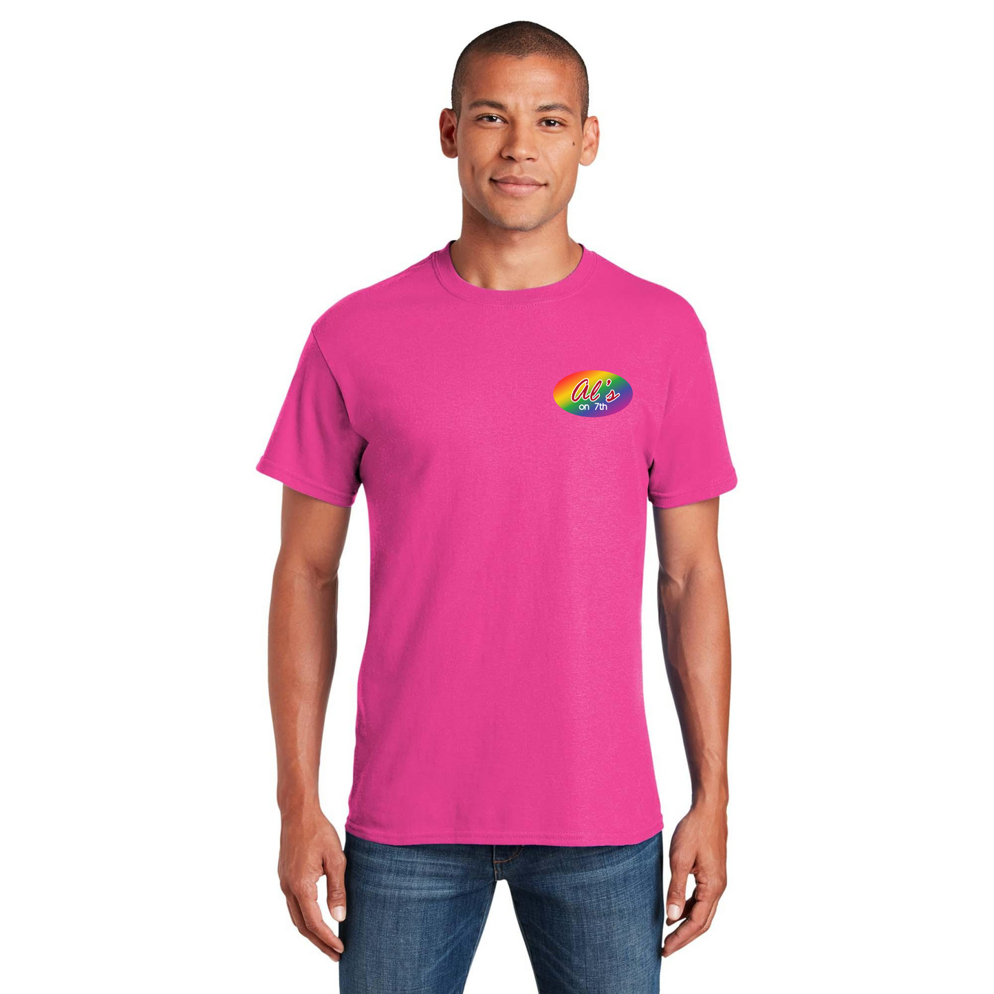BHAM flag shirt - Back Design w/Al's logo on front