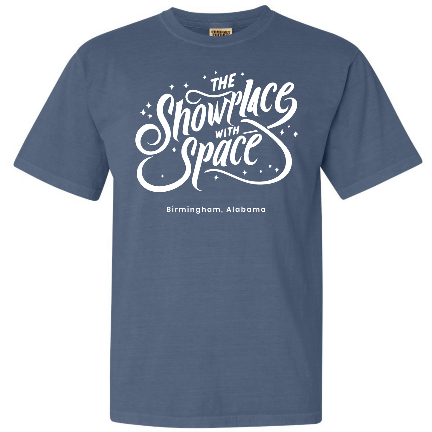 Showplace with Space comfort colors t-shirt - star edition