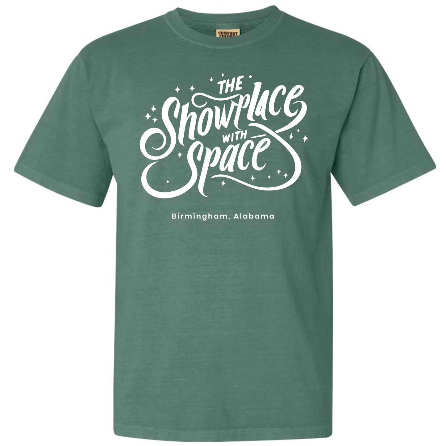 Showplace with Space comfort colors t-shirt - star edition