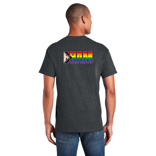 BHAM flag shirt - Back Design w/Al's logo on front